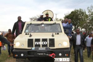 William Kabogo's armoured truck