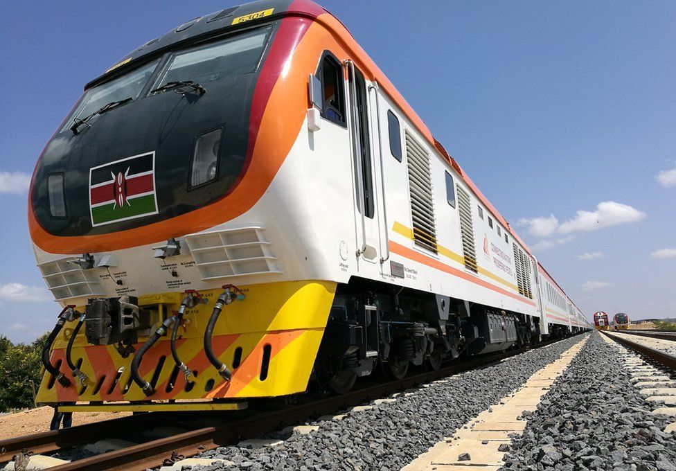 Kenya Railways train during on a trip