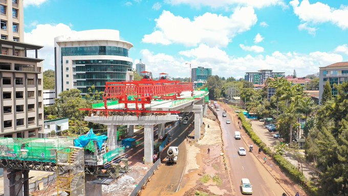 File image of the Nairobi Expressway under construction. |Photo| Courtesy|