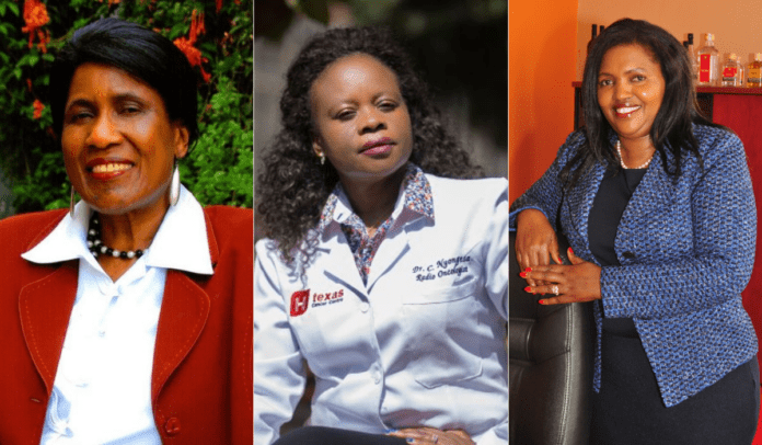 From left: Mary Okello, Dr Catherine Nyongesa, and Keroche CEO Tabitha Karanja. |Photo| Courtesy|
