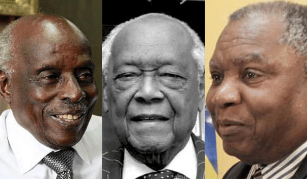 From left: Jeremiah Gitau Kiereini, Charles Njonjo and Wilfred Murungi. The billionaires had what may be considered as unusual burials. |Photos| Courtesy|
