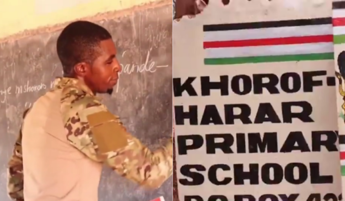 Juma Galgitheel: The KDF Officer Who Teaches Primary School Pupils At The Kenya-Somalia Border