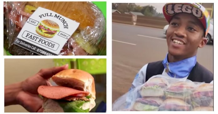 Peter Gichuhi: The 20 Year Old Making Upto Sh8,000 Daily Hawking Burgers In Limuru