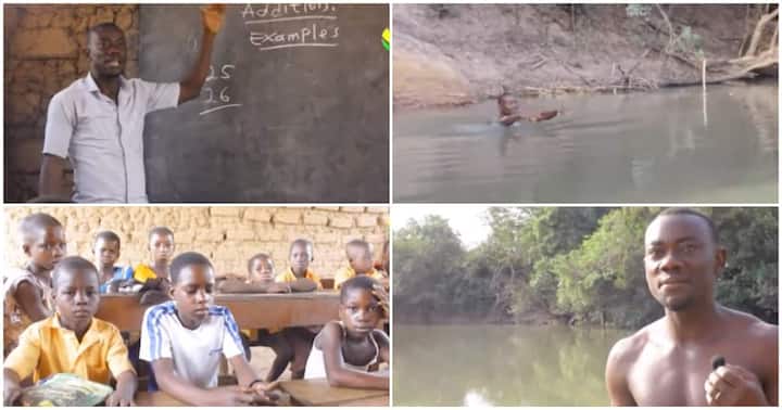 Meet 36-Year-Old Teacher Who Swims To Work Daily To Teach Primary School Pupils