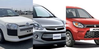 Images of Toyota Probox, Toyota Passo and Suzuki Alto vehicle models PHOTO/Courtesy