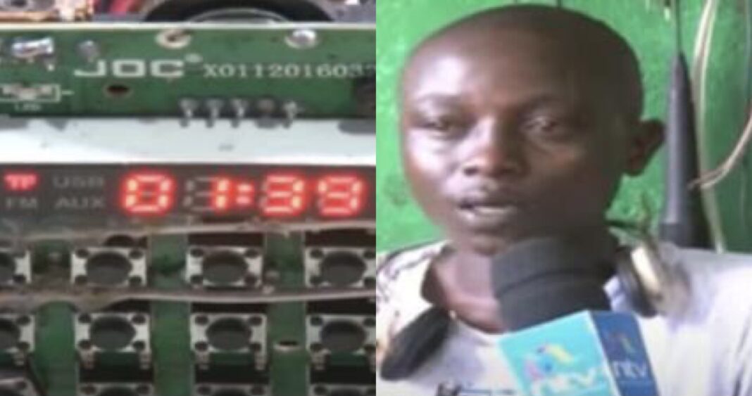 Godfrey Mutwiri: Class 7 Dropout Sets Up Own Radio Station Using Scrap Materials