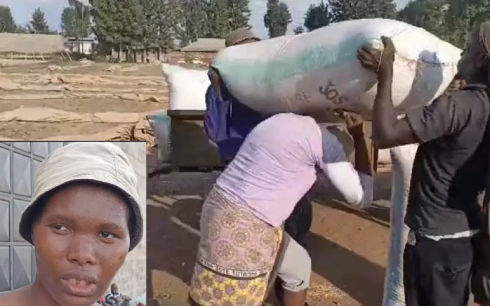 Irene Wanjira: Class Seven Dropout Earning Up To Ksh 2000 Per Day Carrying 60kg Rice Bags On Her Back