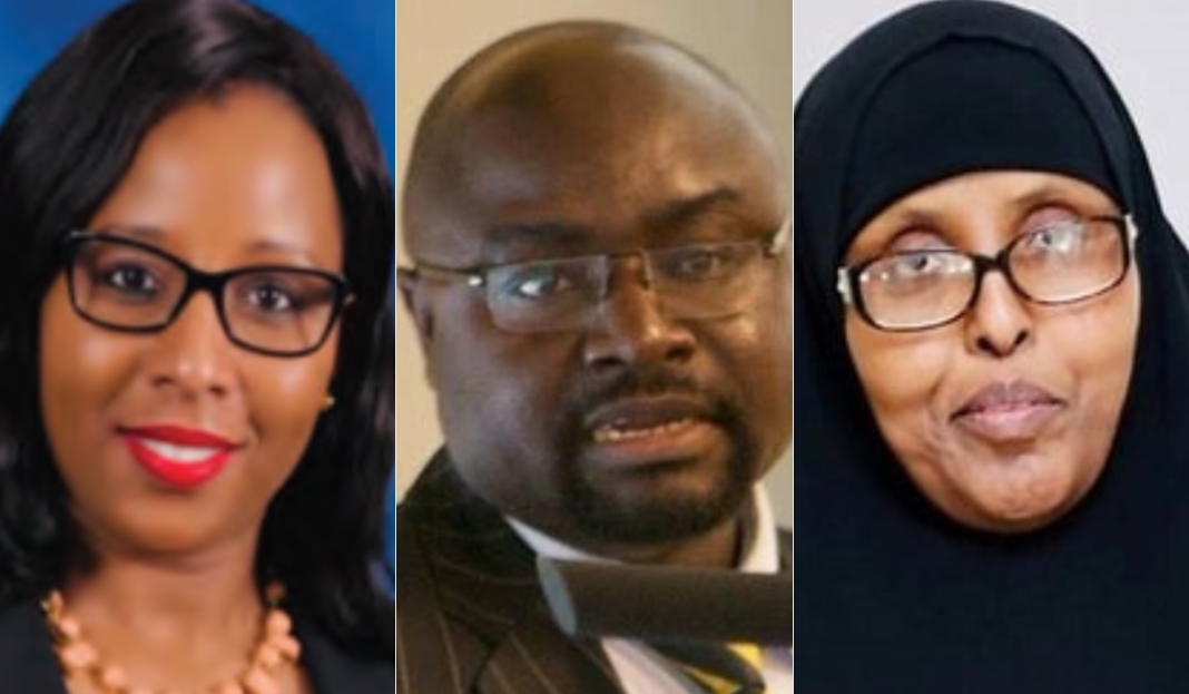 From left: Carolene Kituku, Prof. Adams Oloo, and Fatuma Saman. |Photos| Courtesy|