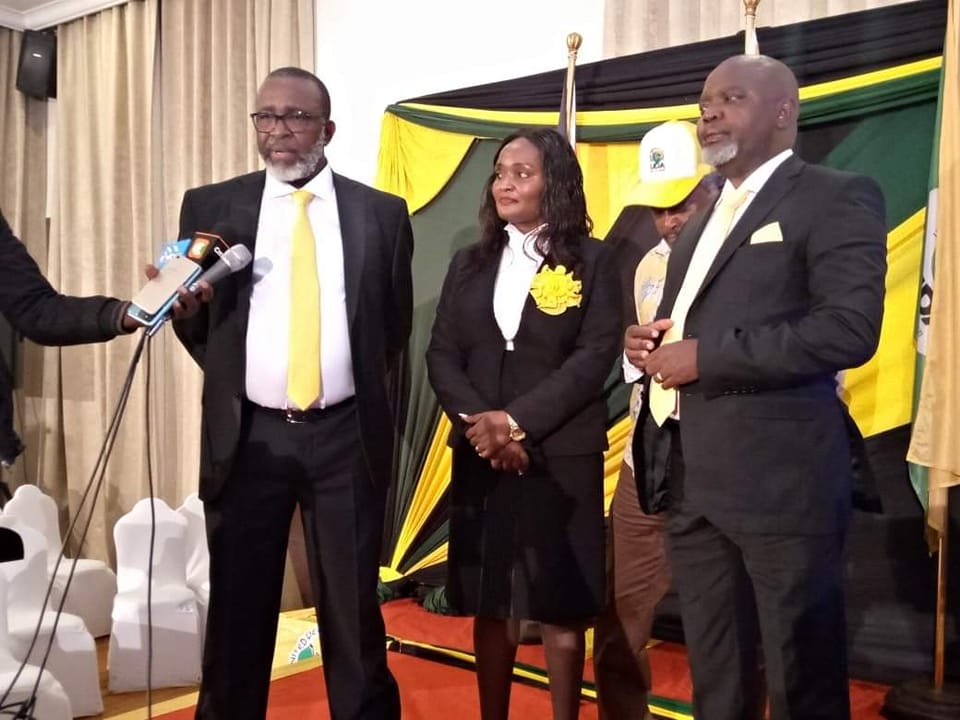 From left: Mithika Linturi, Kiome Lindah Gakii, and Meru Senator Kathuri Murungi. |Photo| Courtesy|