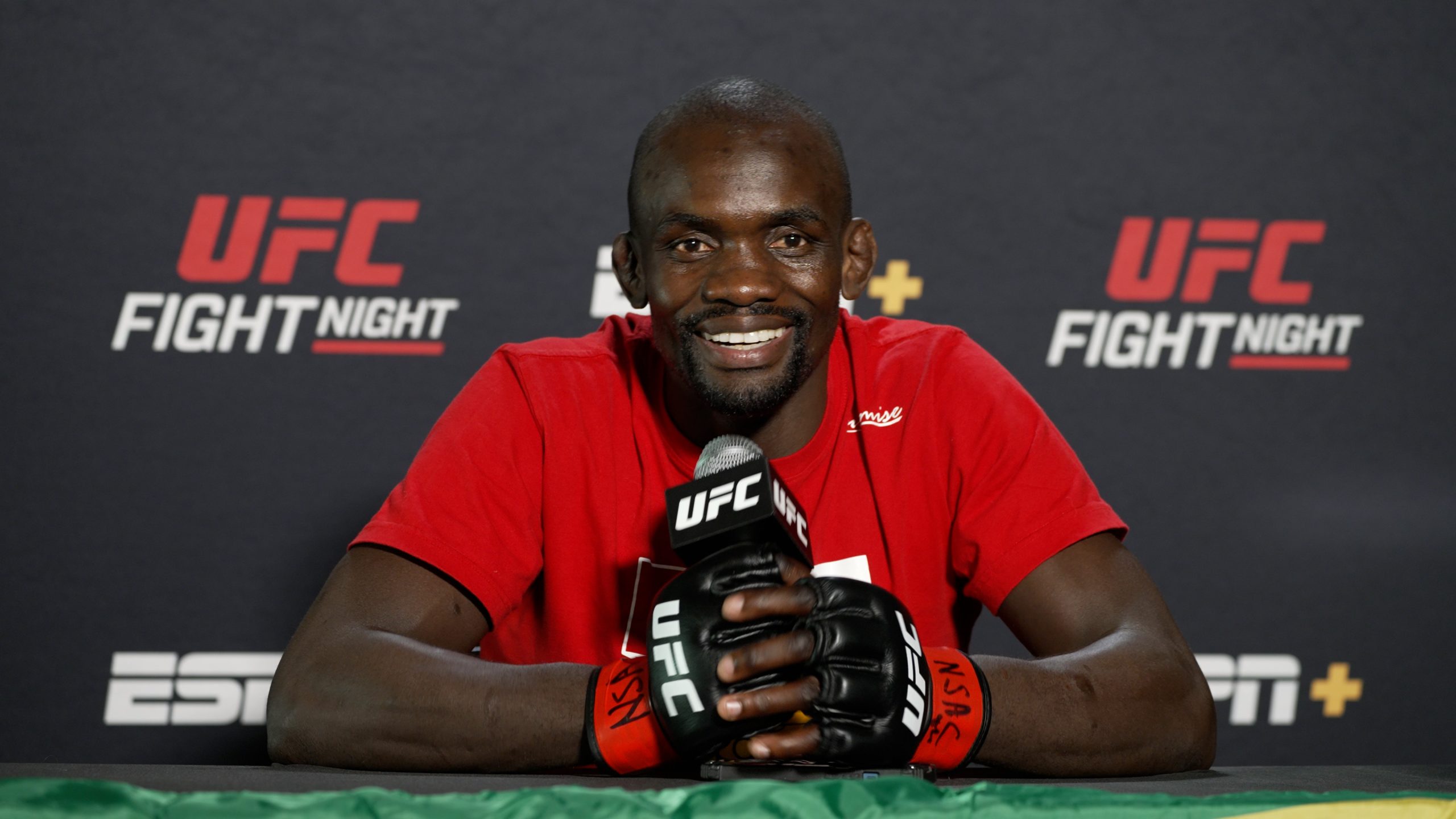 Zimbabwean UFC fighter Themba Gorimbo during a past press conference. |Photo| Courtesy|