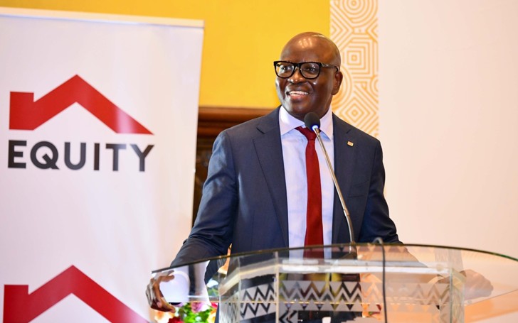 Equity Bank Kenya Managing Director Moses Nyabanda addresses High Networth Individuals and SMEs during the customer engagement breakfast.