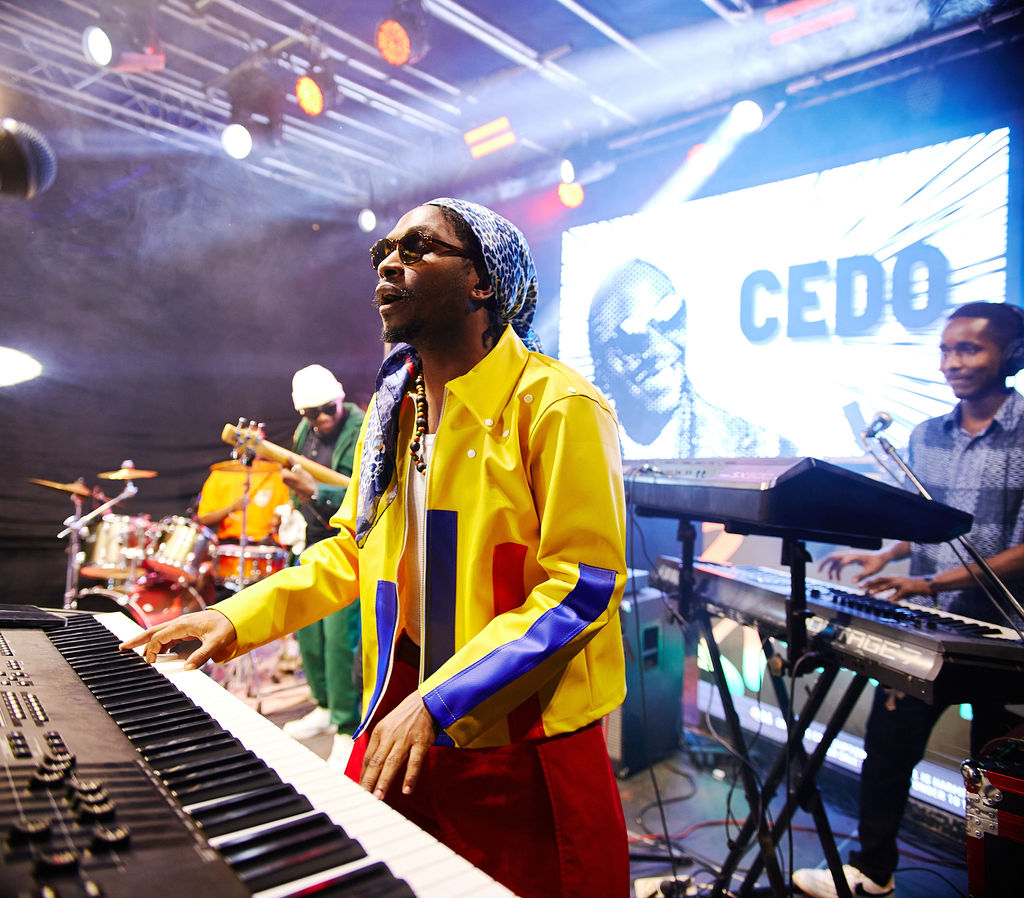 Celebrated music producer Cedo performs at the Guinness Smooth Launch held at Konqa 254 in Ruaka on 24th April 2025.