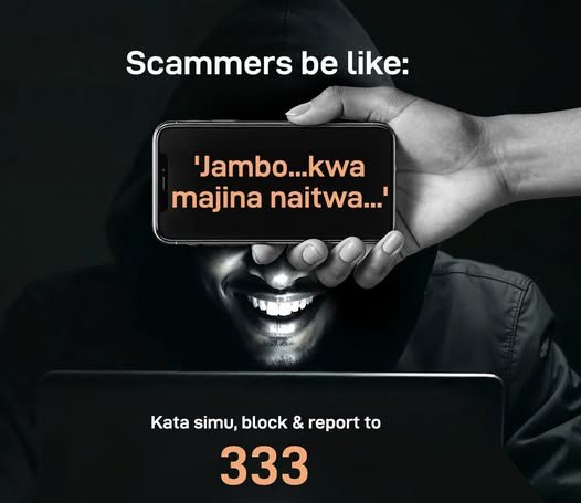 An artwork of a graphic warning customers of scammers