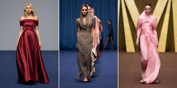 Models showcase Nura, Bajaj and Malhotra designs at Dubai Fashion Week