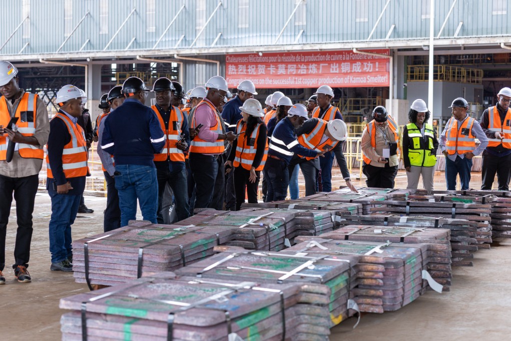 Investors tour the underground mine at Kamoa Copper SA during the Equity Group-led DRC trade mission.