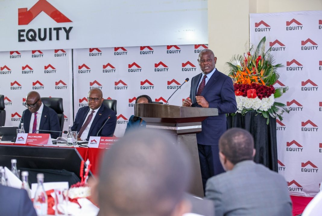 Equity Group Managing Director and CEO Dr. James Mwangi announces the bank's FY 2025 results in March 2026